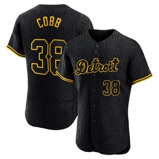 Authentic Alex Cobb Men's Detroit Tigers Snake Skin City Jersey - Black