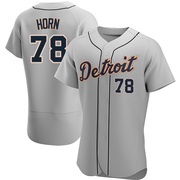 Authentic Bailey Horn Men's Detroit Tigers Road Jersey - Gray