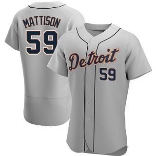 Authentic Tyler Mattison Men's Detroit Tigers Road Jersey - Gray