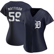 Authentic Tyler Mattison Women's Detroit Tigers Alternate Jersey - Navy