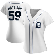 Authentic Tyler Mattison Women's Detroit Tigers Home Jersey - White