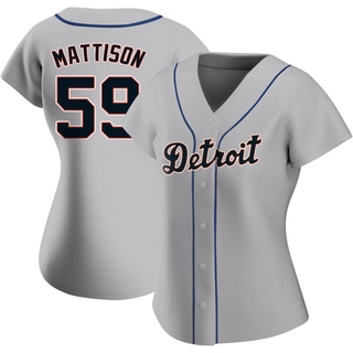 Authentic Tyler Mattison Women's Detroit Tigers Road Jersey - Gray