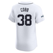 Elite Alex Cobb Men's Detroit Tigers Home Patch Jersey - White