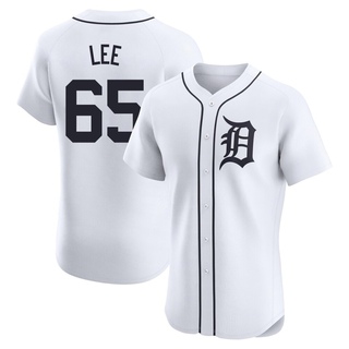 Elite Chase Lee Men's Detroit Tigers Home Jersey - White