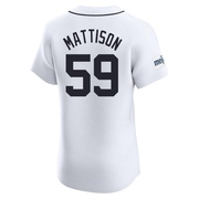 Elite Tyler Mattison Men's Detroit Tigers Home Patch Jersey - White