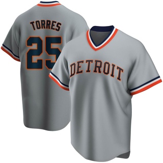 Gleyber Torres Men's Detroit Tigers Road Cooperstown Collection Jersey - Gray