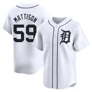 Limited Tyler Mattison Men's Detroit Tigers Home Jersey - White