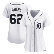 Limited Tyler Owens Women's Detroit Tigers Home Jersey - White