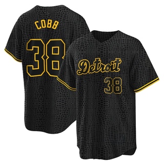 Replica Alex Cobb Men's Detroit Tigers Snake Skin City Jersey - Black