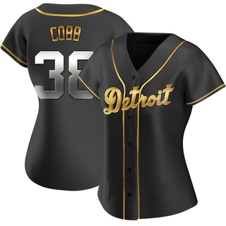 Replica Alex Cobb Women's Detroit Tigers Alternate Jersey - Black Golden