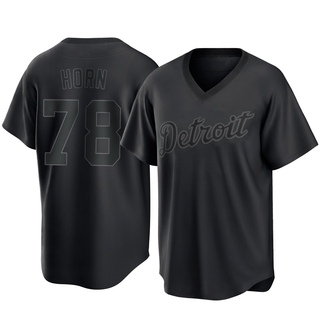 Replica Bailey Horn Men's Detroit Tigers Pitch Fashion Jersey - Black