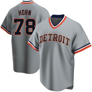 Replica Bailey Horn Men's Detroit Tigers Road Cooperstown Collection Jersey - Gray