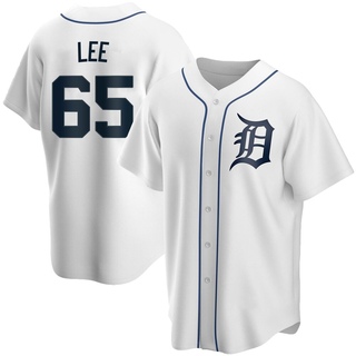 Replica Chase Lee Men's Detroit Tigers Home Jersey - White