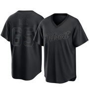 Replica Chase Lee Men's Detroit Tigers Pitch Fashion Jersey - Black