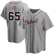 Replica Chase Lee Men's Detroit Tigers Road Jersey - Gray