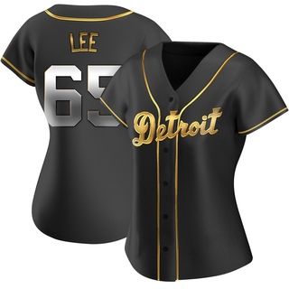 Replica Chase Lee Women's Detroit Tigers Alternate Jersey - Black Golden