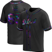 Replica Chase Lee Youth Detroit Tigers Alternate Jersey - Black Holographic