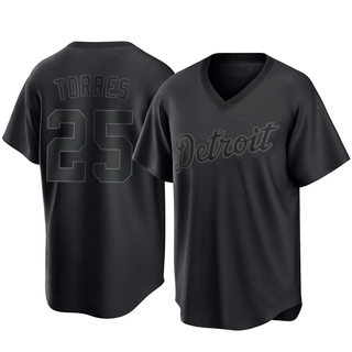 Replica Gleyber Torres Men's Detroit Tigers Pitch Fashion Jersey - Black