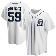 Replica Tyler Mattison Men's Detroit Tigers Home Jersey - White